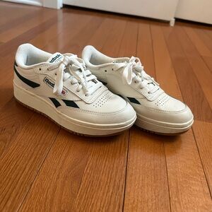 Reebok Club C Double White and Green Sneaker